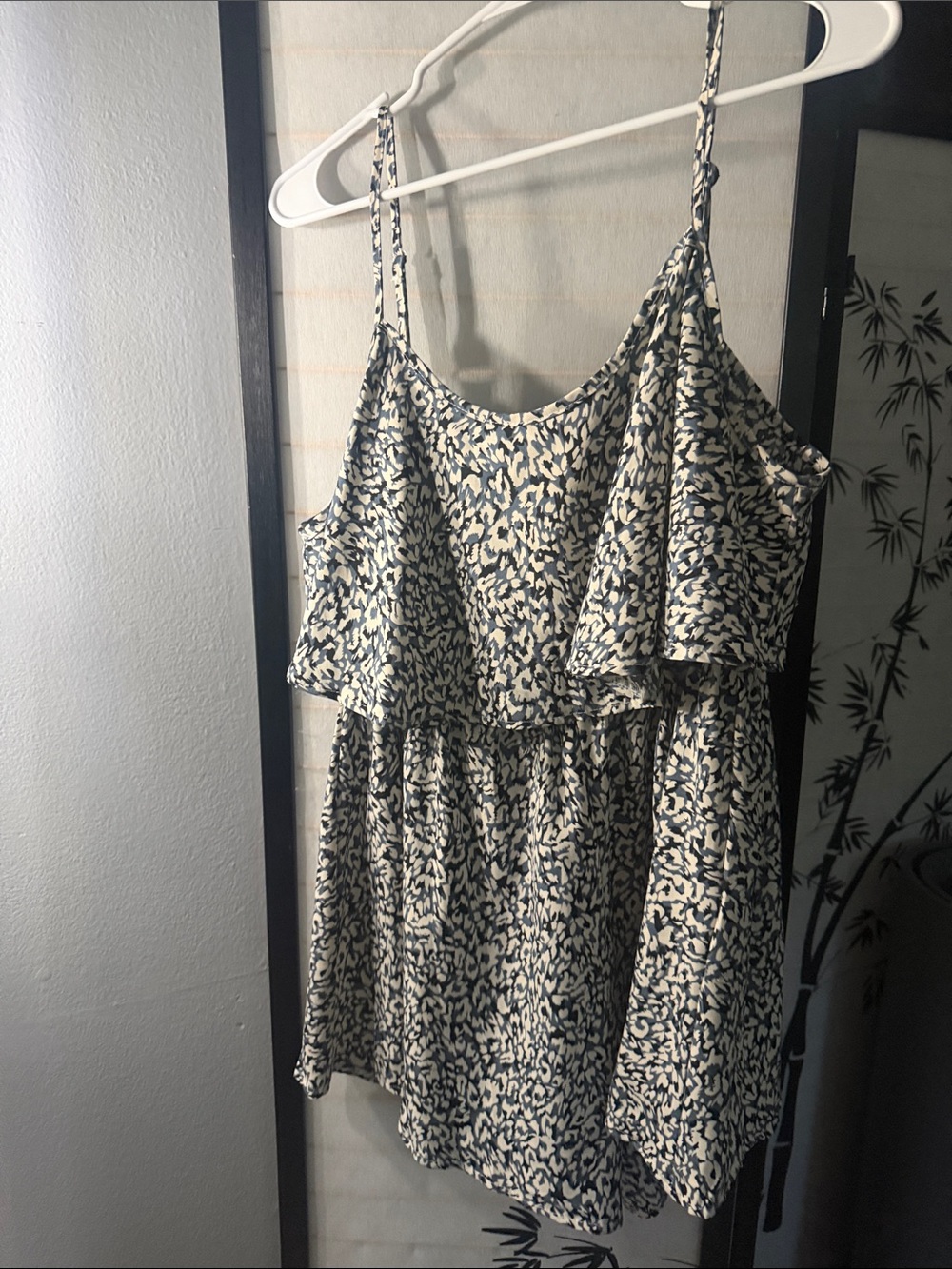 SHEIN Black and White Floral Print Women’s Shorts Romper